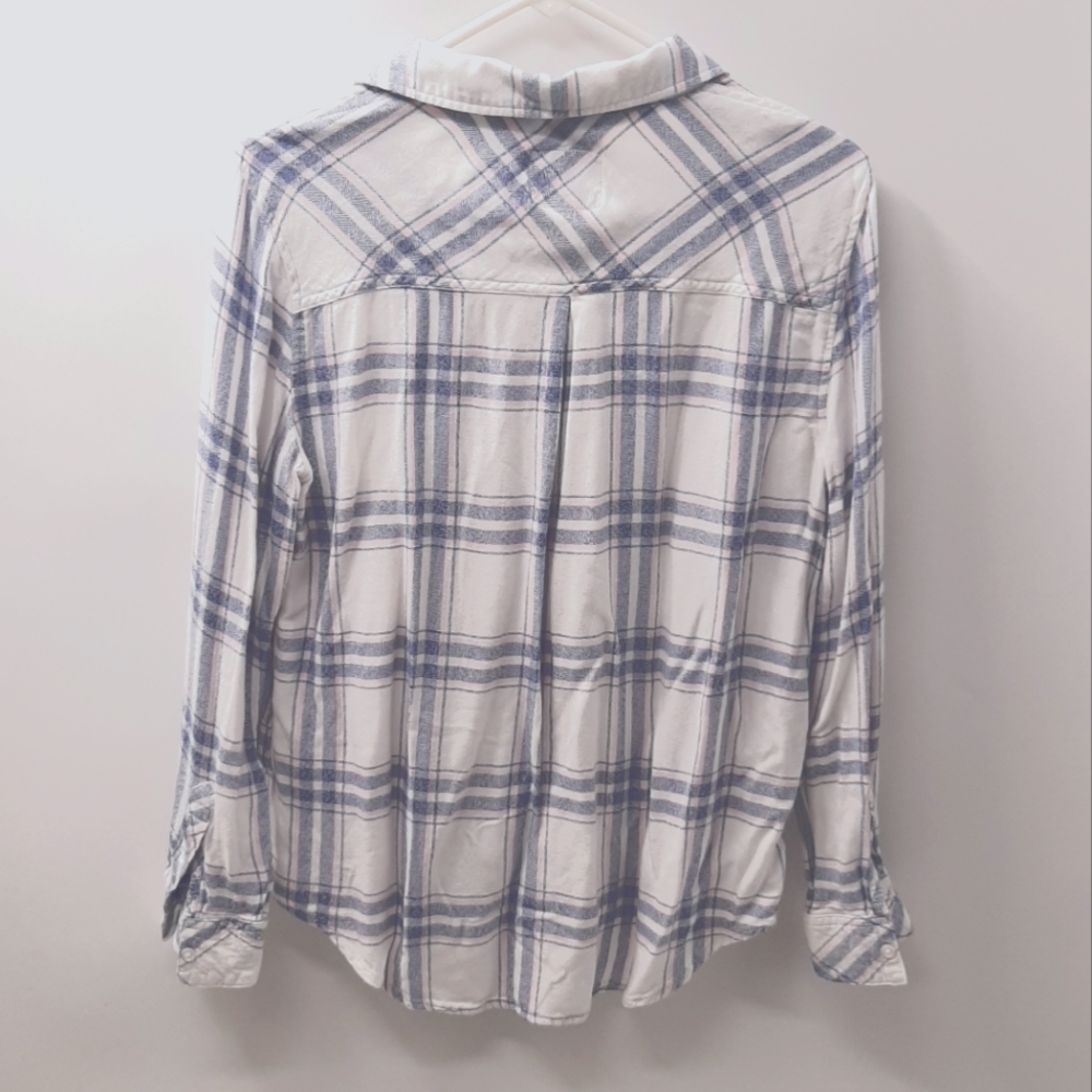 Rails Revolve Hunter white blush patriot plaid button down shirt medium - Picture 3 of 10